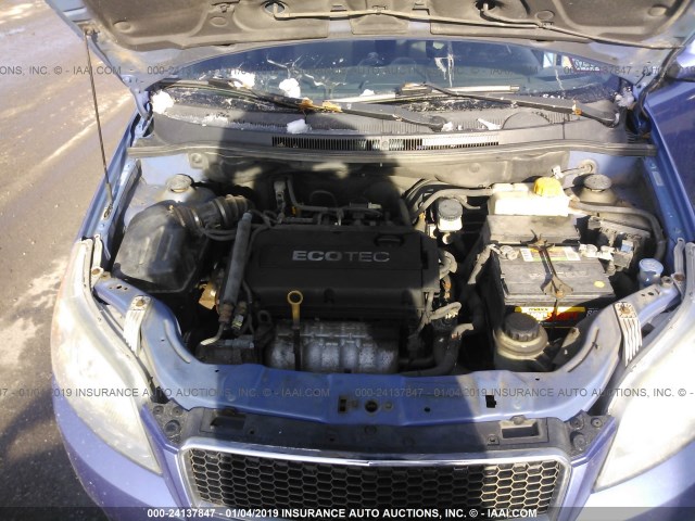 KL1TD66E59B622027 - 2009 CHEVROLET AVEO LS/LT BLUE photo 10