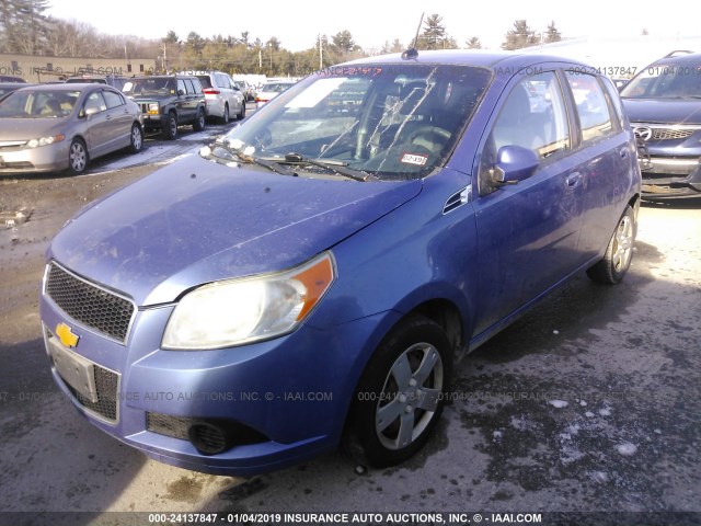 KL1TD66E59B622027 - 2009 CHEVROLET AVEO LS/LT BLUE photo 2
