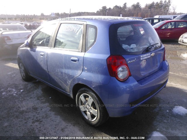 KL1TD66E59B622027 - 2009 CHEVROLET AVEO LS/LT BLUE photo 3