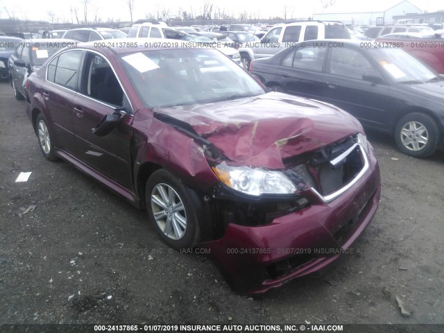 4S3BMCC61C3026219 - 2012 SUBARU LEGACY 2.5I PREMIUM RED photo 6