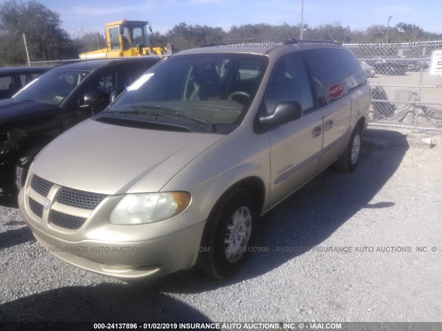 2B4GP44G41R111339 - 2001 DODGE GRAND CARAVAN SPORT GOLD photo 2