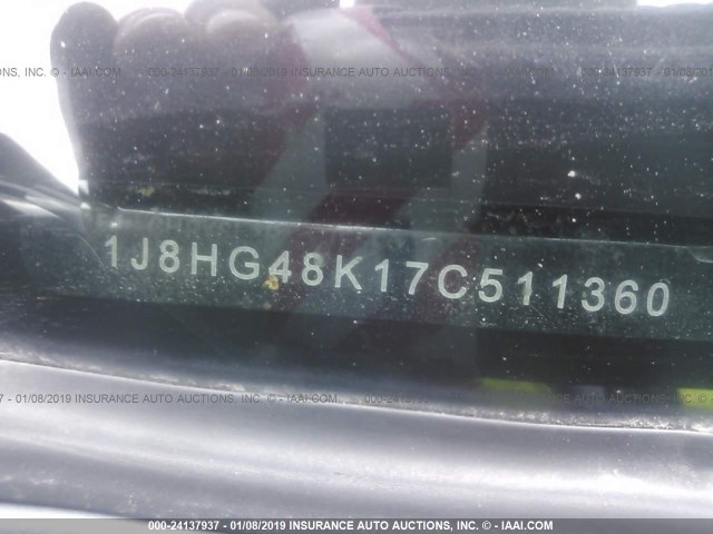 1J8HG48K17C511360 - 2007 JEEP COMMANDER Yaşıl foto 9