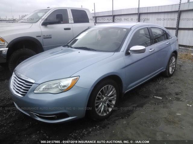 1C3CCBCB8CN284311 - 2012 CHRYSLER 200 LIMITED BLUE photo 2