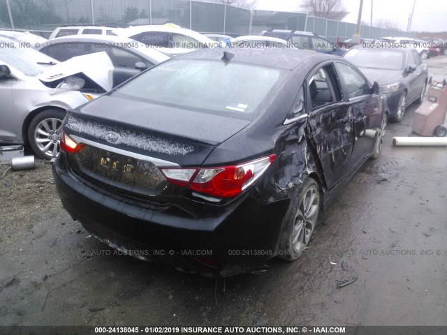 5NPEC4AC6EH817710 - 2014 HYUNDAI SONATA SE/LIMITED BLACK photo 4