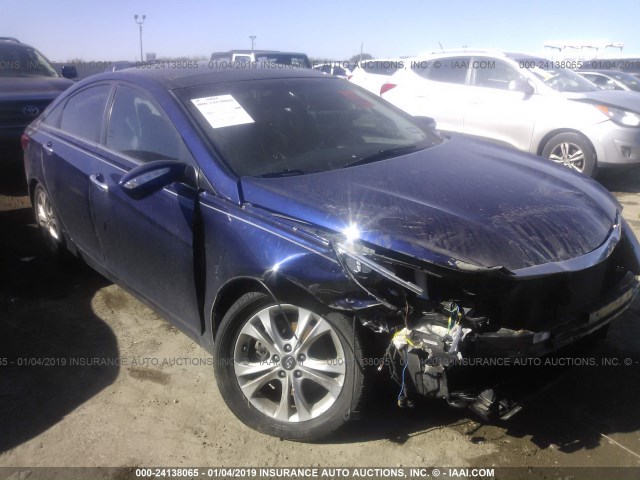 5NPEC4AC4CH332222 - 2012 HYUNDAI SONATA SE/LIMITED BLUE photo 1