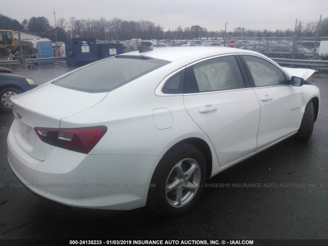 1G1ZB5ST3JF120503 - 2018 CHEVROLET MALIBU LS 白色 照片 4