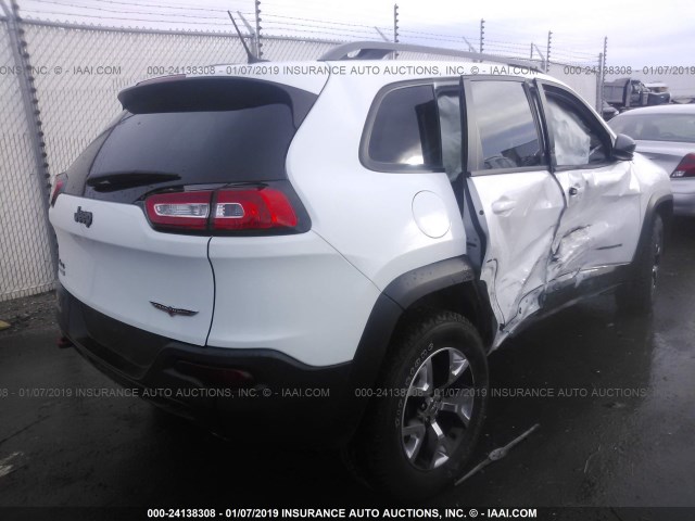 1C4PJMBS3EW284956 - 2014 JEEP CHEROKEE TRAILHAWK 白色 照片 4