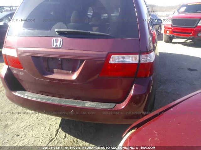 5FNRL38296B061847 - 2006 HONDA ODYSSEY LX BURGUNDY photo 4