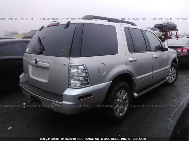 4M2EU47E78UJ09024 - 2008 MERCURY MOUNTAINEER LUXURY SILVER photo 4