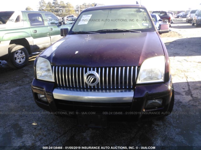 4M2EU37E07UJ14610 - 2007 MERCURY MOUNTAINEER LUXURY MAROON photo 6