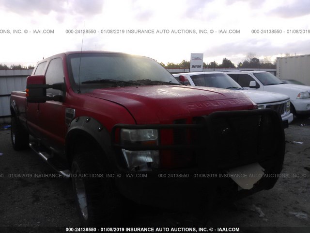 1FTWW31R68EC20765 - 2008 FORD F350 SRW SUPER DUTY RED photo 1