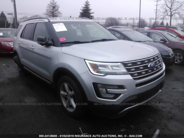 1FM5K8D85GGC41550 - 2016 FORD EXPLORER XLT SILVER photo 1