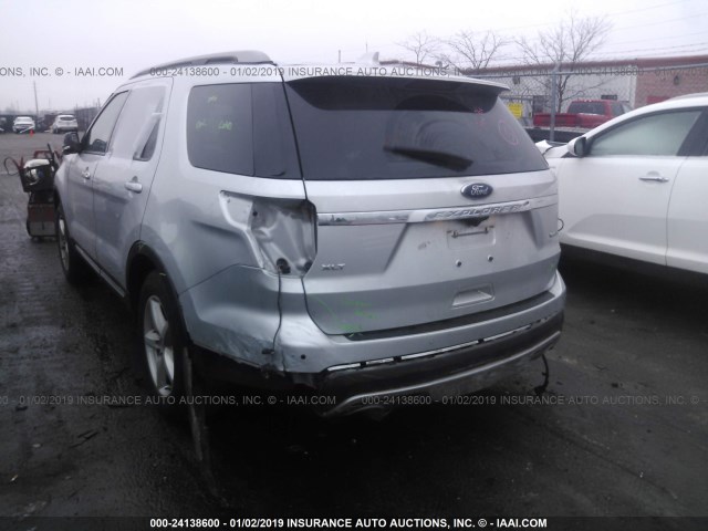 1FM5K8D85GGC41550 - 2016 FORD EXPLORER XLT SILVER photo 6