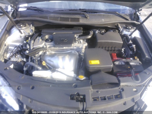 4T4BF1FK2FR500816 - 2015 TOYOTA CAMRY LE/XLE/SE/XSE SILVER photo 10