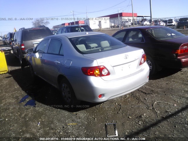 JTDBL40E699052745 - 2009 TOYOTA COROLLA LE/XLE SILVER photo 3