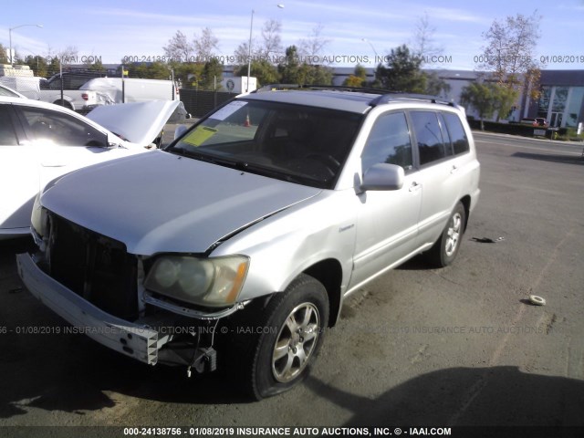 JTEGF21A030116296 - 2003 TOYOTA HIGHLANDER LIMITED SILVER photo 2