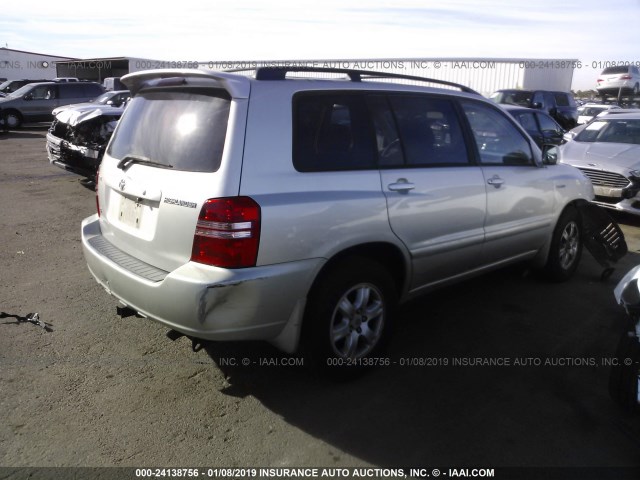 JTEGF21A030116296 - 2003 TOYOTA HIGHLANDER LIMITED SILVER photo 4