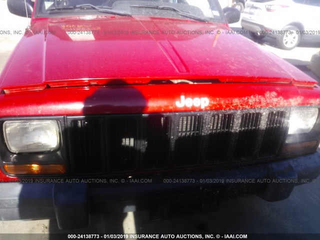 1J4FF27S9XL597017 - 1999 JEEP CHEROKEE SE RED photo 6