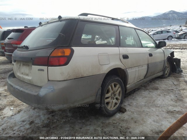 4S3BH675347634566 - 2004 SUBARU LEGACY OUTBACK AWP WHITE photo 4