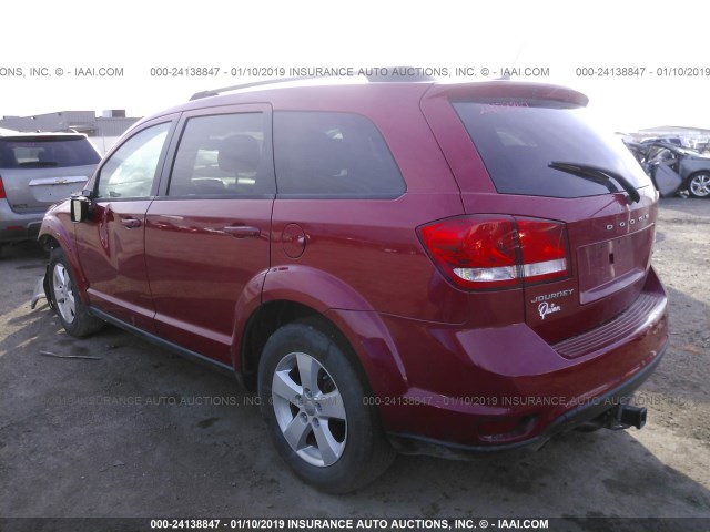 3C4PDCBG0CT257150 - 2012 DODGE JOURNEY SXT RED photo 3