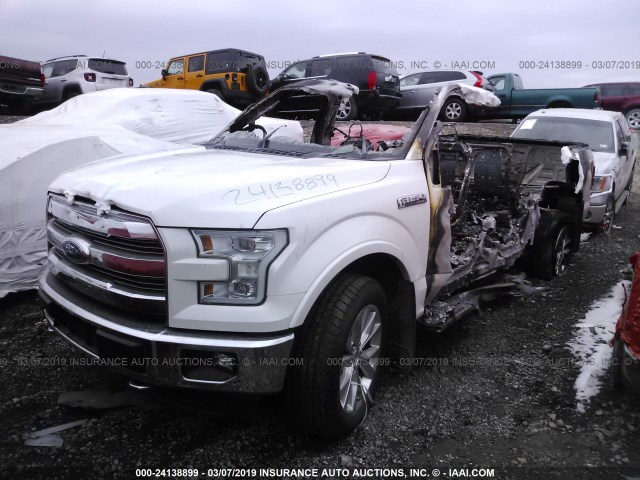 1FTEW1EG4FFA91540 - 2015 FORD F150 SUPERCREW WHITE photo 2