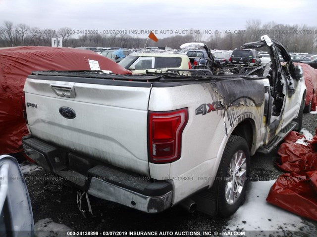 1FTEW1EG4FFA91540 - 2015 FORD F150 SUPERCREW WHITE photo 4