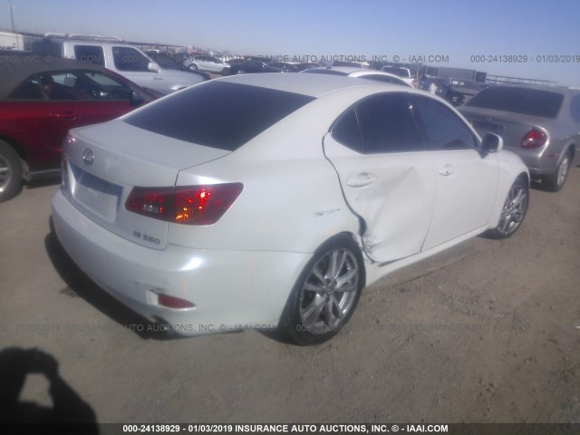 JTHBK262562014415 - 2006 LEXUS IS 250 Սպիտակ լուսանկար 4