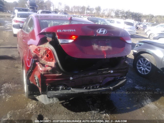 5NPDH4AE5DH450926 - 2013 HYUNDAI ELANTRA GLS/LIMITED RED photo 6