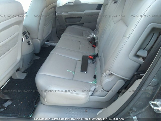 5FNYF4H70BB061234 - 2011 HONDA PILOT EXLN GRAY photo 8