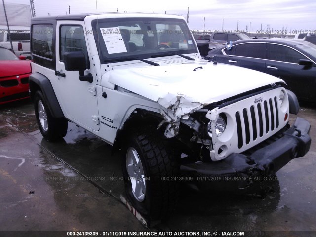 1C4AJWAG4CL128616 - 2012 JEEP WRANGLER SPORT WHITE photo 1