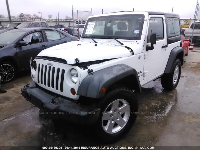 1C4AJWAG4CL128616 - 2012 JEEP WRANGLER SPORT WHITE photo 2