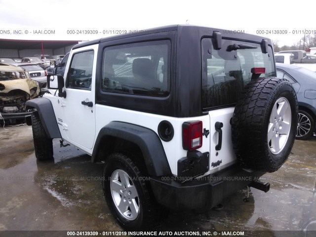 1C4AJWAG4CL128616 - 2012 JEEP WRANGLER SPORT WHITE photo 3