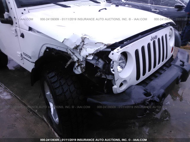 1C4AJWAG4CL128616 - 2012 JEEP WRANGLER SPORT WHITE photo 6