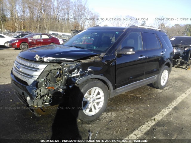 1FM5K7D83FGA00966 - 2015 FORD EXPLORER XLT BLACK photo 2