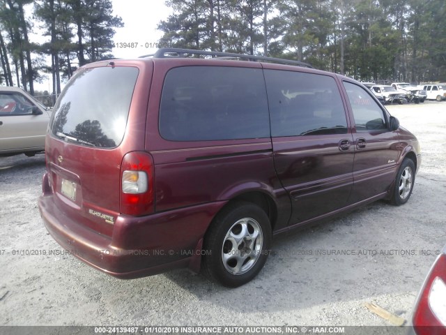 1GHDX13EX1D229901 - 2001 OLDSMOBILE SILHOUETTE LUXURY RED photo 4