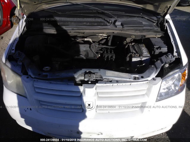 2D8HN44E99R648586 - 2009 DODGE GRAND CARAVAN SE WHITE photo 10