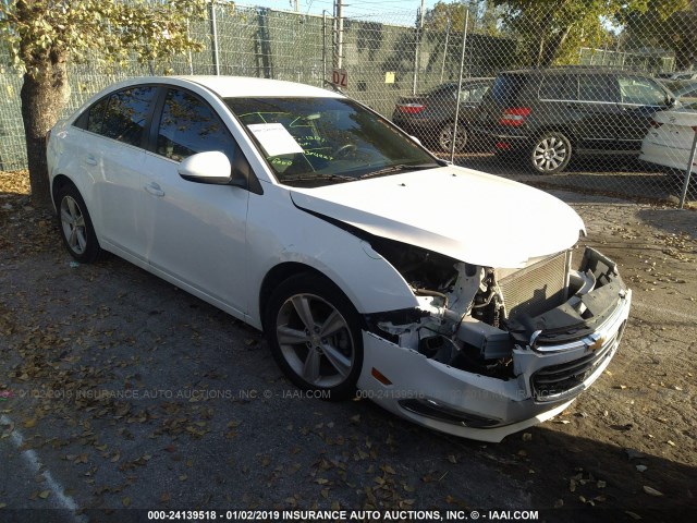 1G1PE5SBXF7233064 - 2015 CHEVROLET CRUZE LT WHITE photo 1