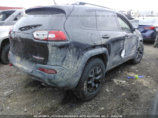 1C4PJMBS3EW257045 - 2014 JEEP CHEROKEE TRAILHAWK 黑色 照片 4