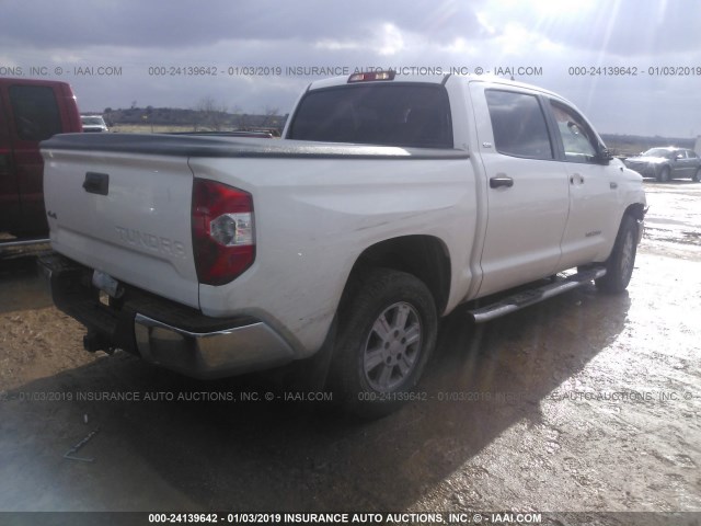 5TFDW5F18EX408841 - 2014 TOYOTA TUNDRA CREWMAX SR5 WHITE photo 4