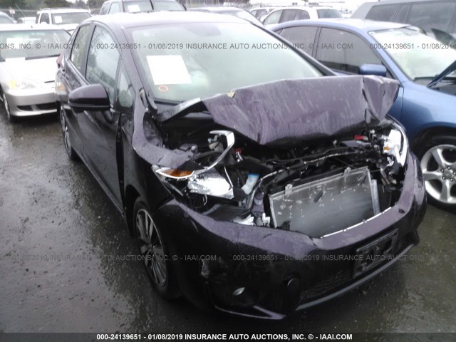 JHMGK5H78HS021992 - 2017 HONDA FIT EX/EXL PURPLE photo 1