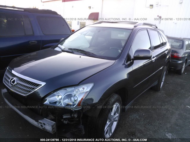 JTJHW31U882853361 - 2008 LEXUS RX 400H BLACK photo 2