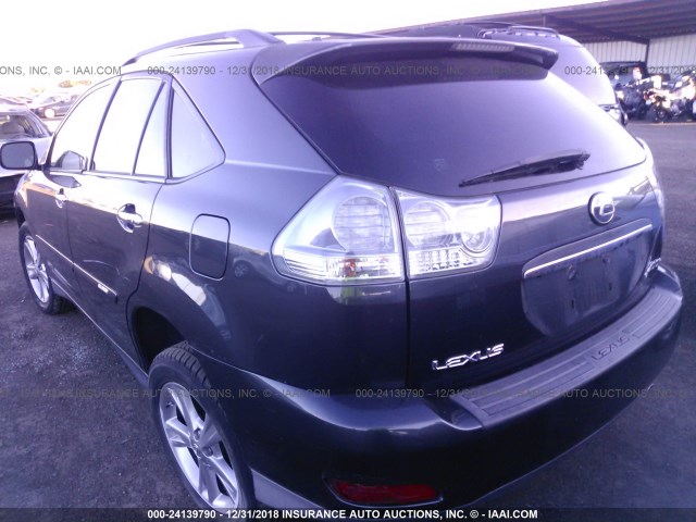 JTJHW31U882853361 - 2008 LEXUS RX 400H BLACK photo 3