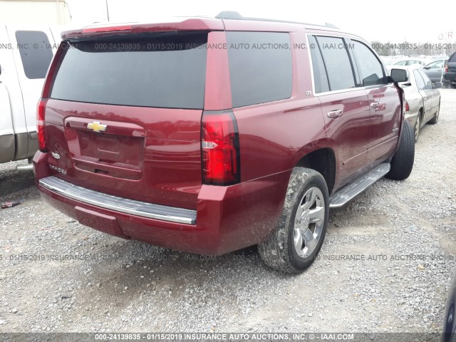 1GNSCCKC6GR242183 - 2016 CHEVROLET TAHOE C1500 LTZ MAROON photo 4