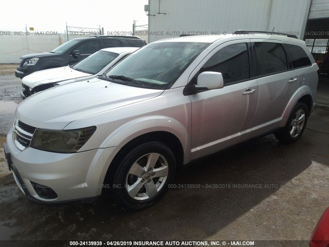 3C4PDDBG0CT213865 - 2012 DODGE JOURNEY SXT SILVER photo 2