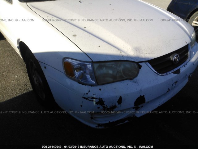 1NXBR12E61Z457236 - 2001 TOYOTA COROLLA CE/LE/S WHITE photo 6