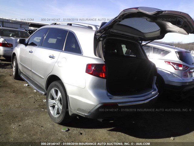 2HNYD2H45DH503223 - 2013 ACURA MDX TECHNOLOGY SILVER photo 3