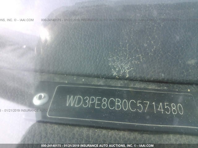 WD3PE8CB0C5714580 - 2012 MERCEDES-BENZ SPRINTER 2500 WHITE photo 9