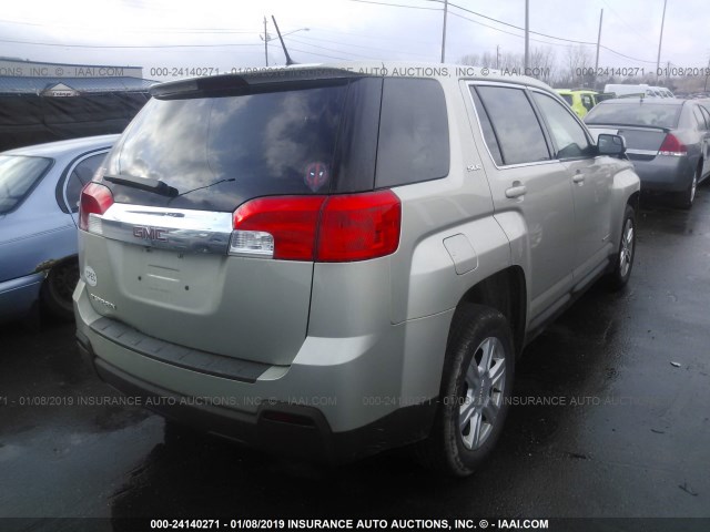 2GKALMEK0E6267915 - 2014 GMC TERRAIN SLE TAN photo 4