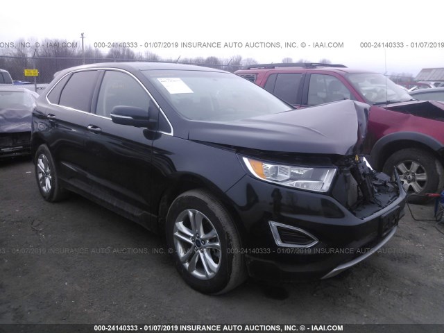 2FMTK4J91FBB63433 - 2015 FORD EDGE SEL BLACK photo 1