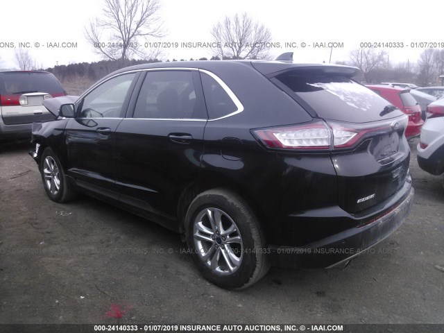 2FMTK4J91FBB63433 - 2015 FORD EDGE SEL BLACK photo 3